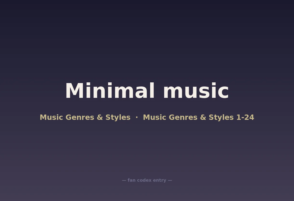 Minimal music
