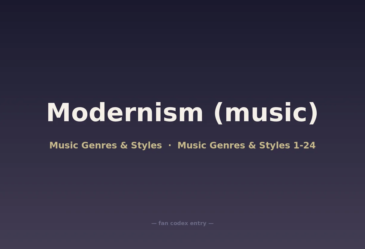 Modernism (music)
