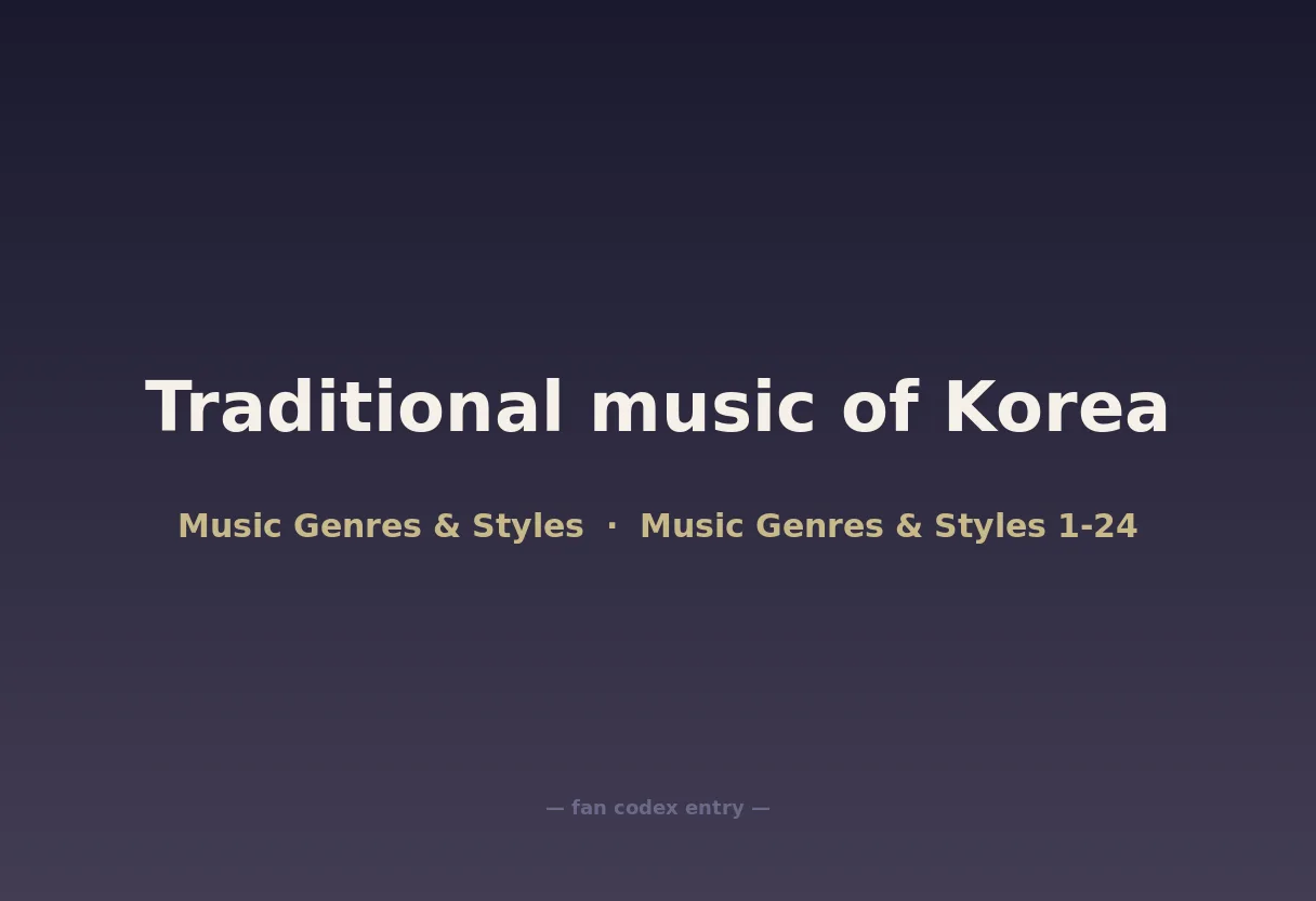 Traditional music of Korea